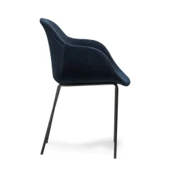 Flash Sale Cross Leg Armchair Alpaca Velvet Ink In Stock | Chairs, Stools & Benches