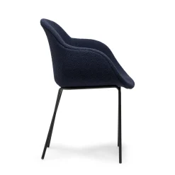 Outlet Cross Leg Armchair Riso Boucle Midnight In Stock | Chairs, Stools & Benches