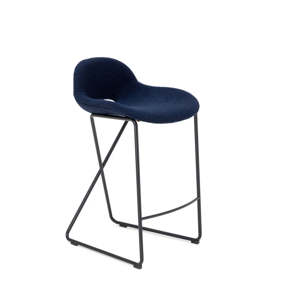 Best Cross Leg Counter Stool Riso Boucle Midnight In Stock | Chairs, Stools & Benches