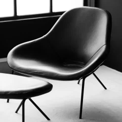 Outlet Cross Leg Lounge Chair Tosca Leather Black In Stock | Chairs, Stools & Benches