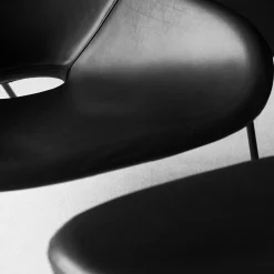 Outlet Cross Leg Lounge Chair Tosca Leather Black In Stock | Chairs, Stools & Benches