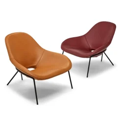 Best Cross Leg Lounge Chair Tosca Leather Oxblood Chairs, Stools & Benches