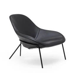 Outlet Cross Leg Lounge Chair Tosca Leather Black In Stock | Chairs, Stools & Benches