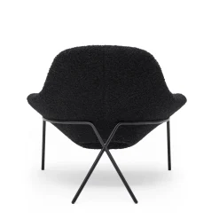 Hot Cross Leg Lounge Chair Wilbur Alpaca Blend Ink Chairs, Stools & Benches