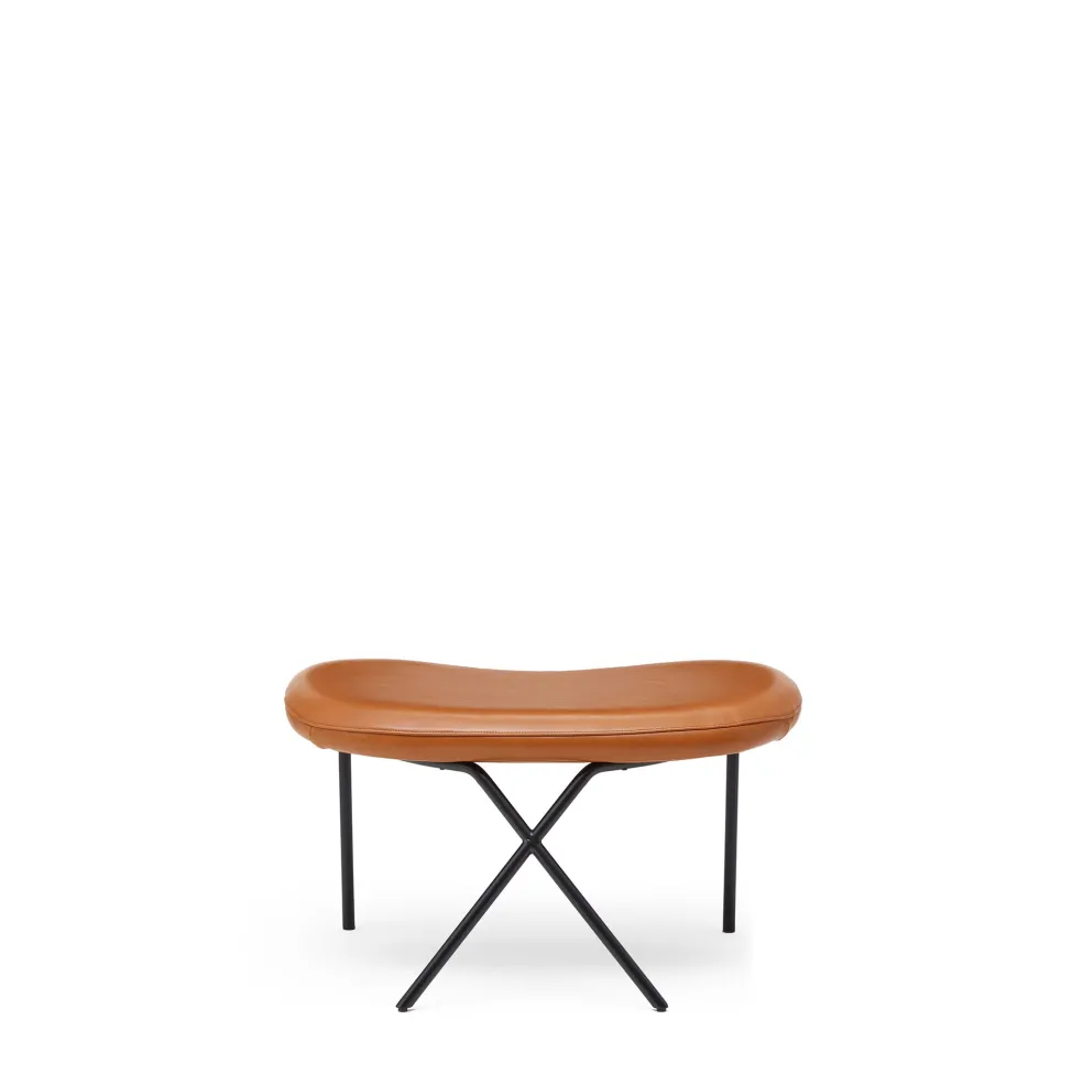 Online Cross Leg Ottoman Tosca Leather Cognac Chairs, Stools & Benches