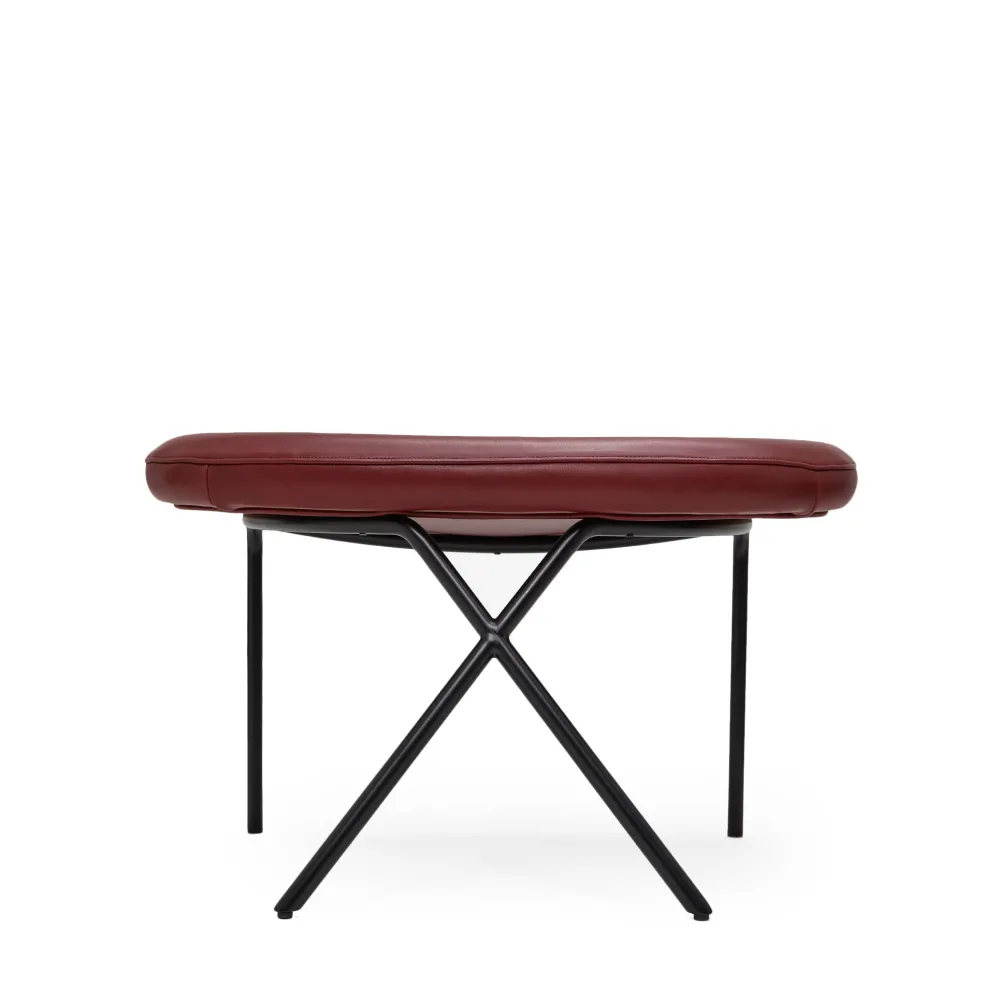 Online Cross Leg Ottoman Tosca Leather Oxblood Chairs, Stools & Benches