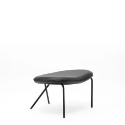 Discount Cross Leg Ottoman Tosca Leather Black In Stock | Chairs, Stools & Benches