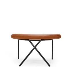 Online Cross Leg Ottoman Tosca Leather Cognac Chairs, Stools & Benches