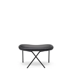 Discount Cross Leg Ottoman Tosca Leather Black In Stock | Chairs, Stools & Benches