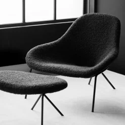 Cheap Cross Leg Ottoman Wilbur Alpaca Blend Ink Chairs, Stools & Benches