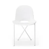 New Cross Leg Side Chair - Gloss - White Chairs, Stools & Benches