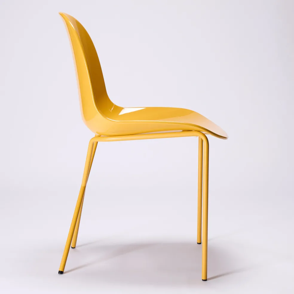 Clearance Cross Leg Side Chair - Gloss - Saffron Chairs, Stools & Benches