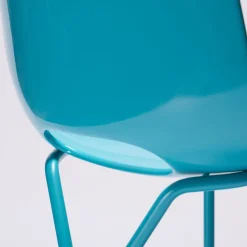 Discount Cross Leg Side Chair - Gloss - Aqua Chairs, Stools & Benches