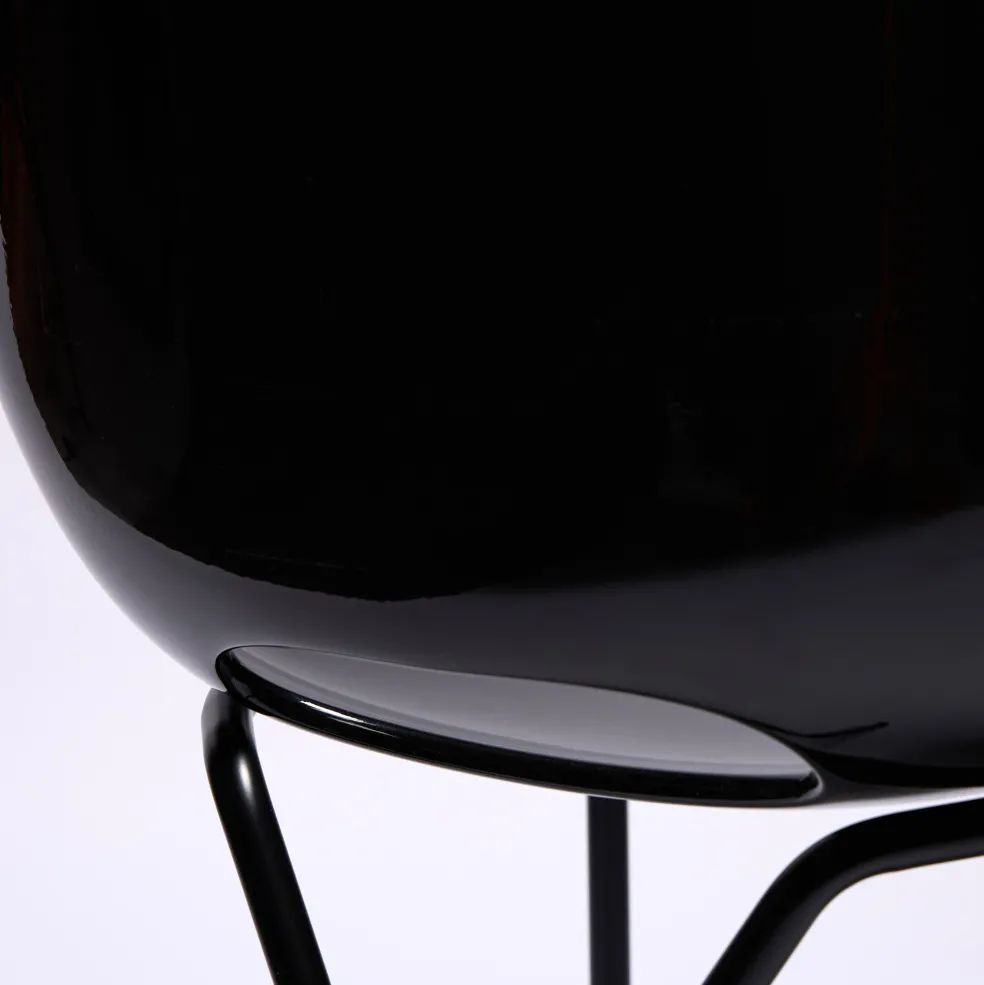Sale Cross Leg Side Chair - Gloss - Black Chairs, Stools & Benches