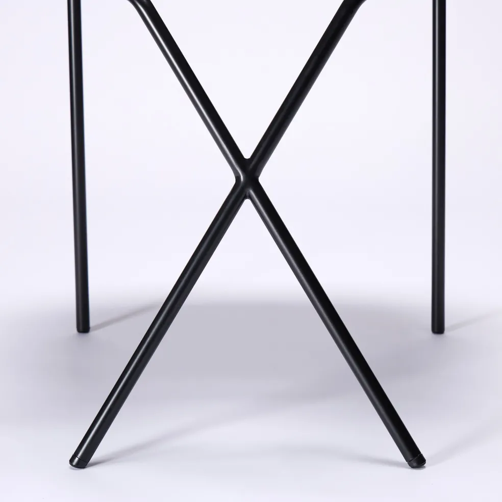 Sale Cross Leg Side Chair - Gloss - Black Chairs, Stools & Benches