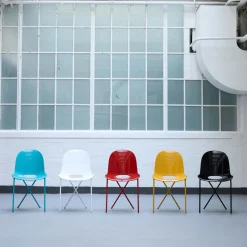 Sale Cross Leg Side Chair - Gloss - Black Chairs, Stools & Benches