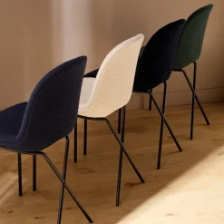 Flash Sale Cross Leg Side Chair Alpaca Velvet Ink In Stock | Chairs, Stools & Benches