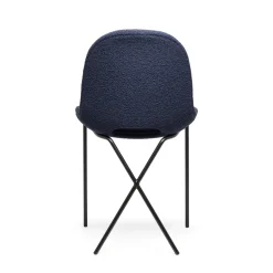 Store Cross Leg Side Chair Riso Boucle Midnight In Stock | Chairs, Stools & Benches