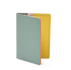 Discount Cuero Double Card Holder Eucalyptus, Mustard & Pink Gifts Under £50