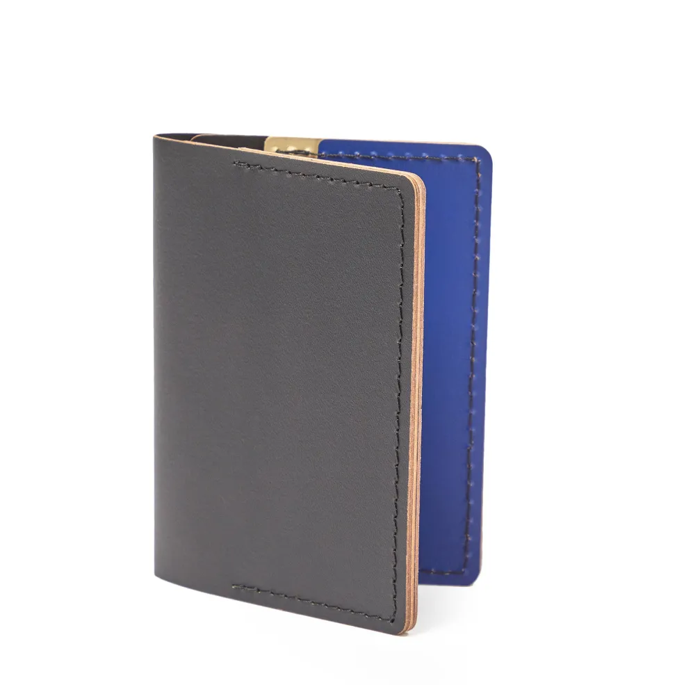 Store Cuero Double Card Holder Black, Sand & Blue Gifts Under £50