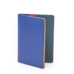 Outlet Cuero Double Card Holder Blue, Red & Petrol Gifts Under £50