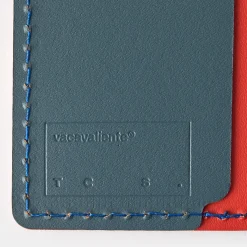 Outlet Cuero Double Card Holder Blue, Red & Petrol Gifts Under £50