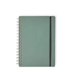 Hot Cuero Two Tone A5 Notebook Eucalyptus & Mustard Gifts Under £50