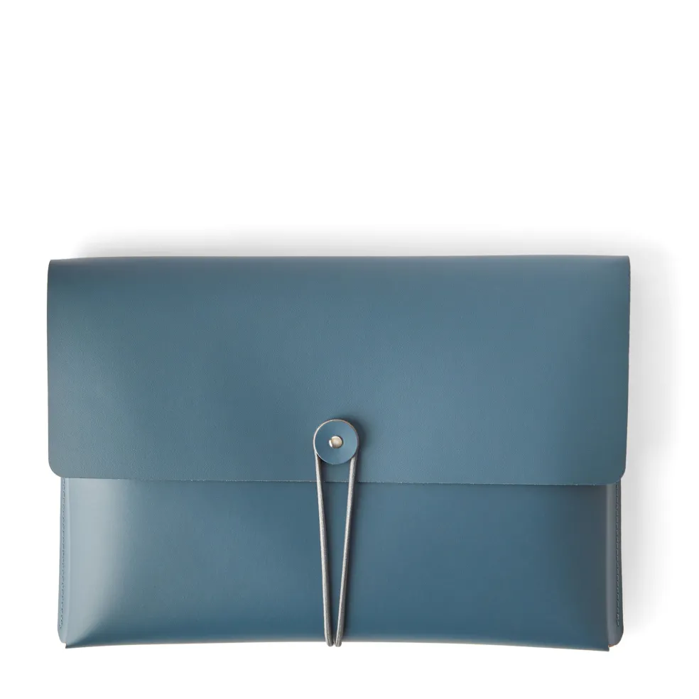 Shop Cuero Two Tone A4 Paper Case Petrol & Pink Desk Accessories | Luxury Gifts