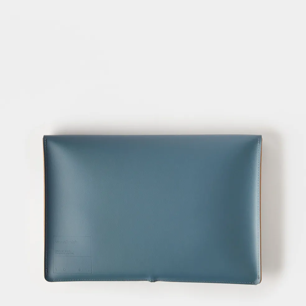Shop Cuero Two Tone A4 Paper Case Petrol & Pink Desk Accessories | Luxury Gifts