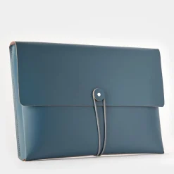 Shop Cuero Two Tone A4 Paper Case Petrol & Pink Desk Accessories | Luxury Gifts