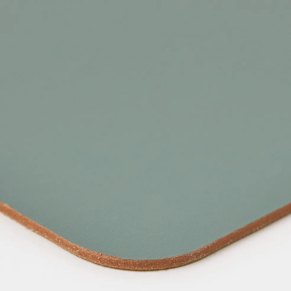 Shop Cuero Two Tone Desk Mat Eucalyptus & Mustard Desk Accessories | Gifts Under £50