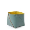 Fashion Cuero Two Tone Desk Tidy Eucalyptus & Mustard Desk Accessories | Gifts Under £50