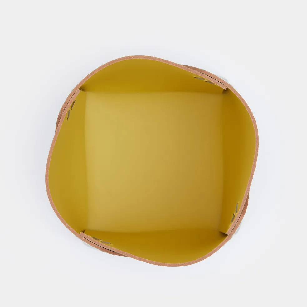 Fashion Cuero Two Tone Desk Tidy Eucalyptus & Mustard Desk Accessories | Gifts Under £50