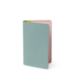 Cheap Cuero Two Tone Passport Holder Eucalyptus, Mustard & Soft Pink Gifts Under £50