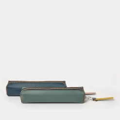 Best Cuero Two Tone Pencil Case Petrol & Pink Gifts Under £50