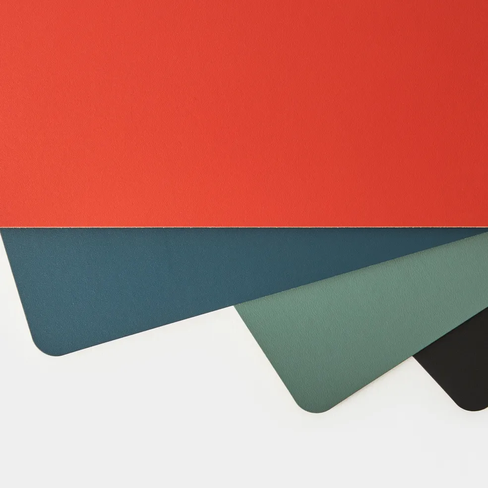 Clearance Cuero Two Tone Rectangular Leather Placemat 30 x 40cm Placemats & Coasters | Table Settings