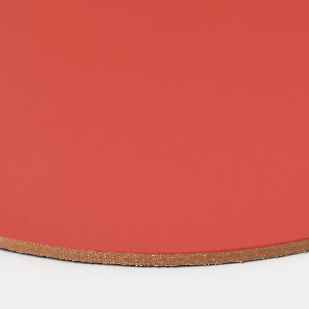 Clearance Cuero Two Tone Round Leather Coaster 10cm Placemats & Coasters | Table Settings