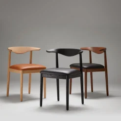 Hot Delta Chair Black Leather & Black Stained Oak In Stock | Chairs, Stools & Benches