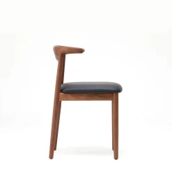 Fashion Delta Chair Black Leather & Walnut In Stock | Chairs, Stools & Benches