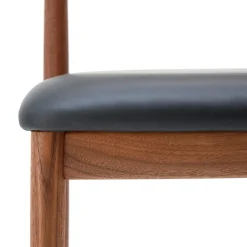 Fashion Delta Chair Black Leather & Walnut In Stock | Chairs, Stools & Benches