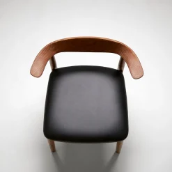 Fashion Delta Chair Black Leather & Walnut In Stock | Chairs, Stools & Benches