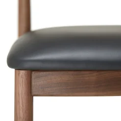 Outlet Delta Counter Stool Black Leather & Walnut In Stock | Chairs, Stools & Benches