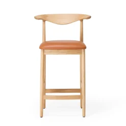 Flash Sale Delta Counter Stool Tan Leather & Oak In Stock | Chairs, Stools & Benches