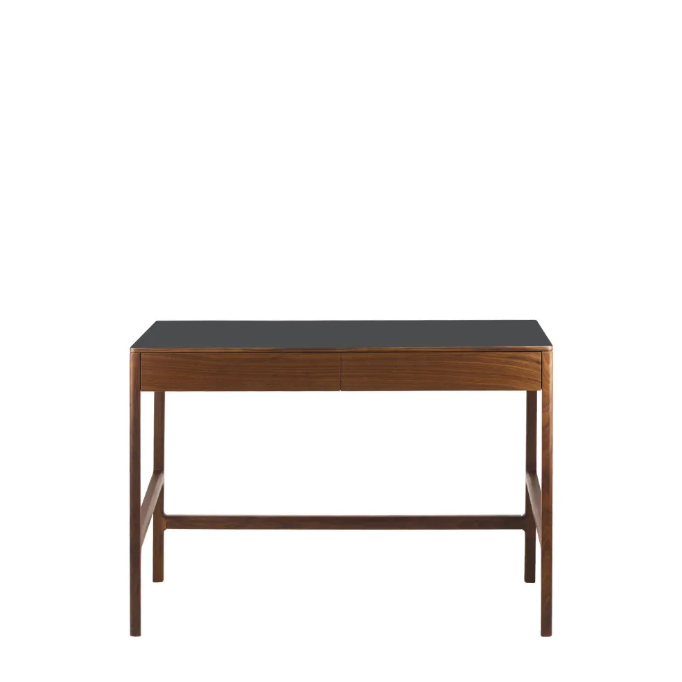 Hot Domus 2-Drawer Desk Walnut In Stock | Desks