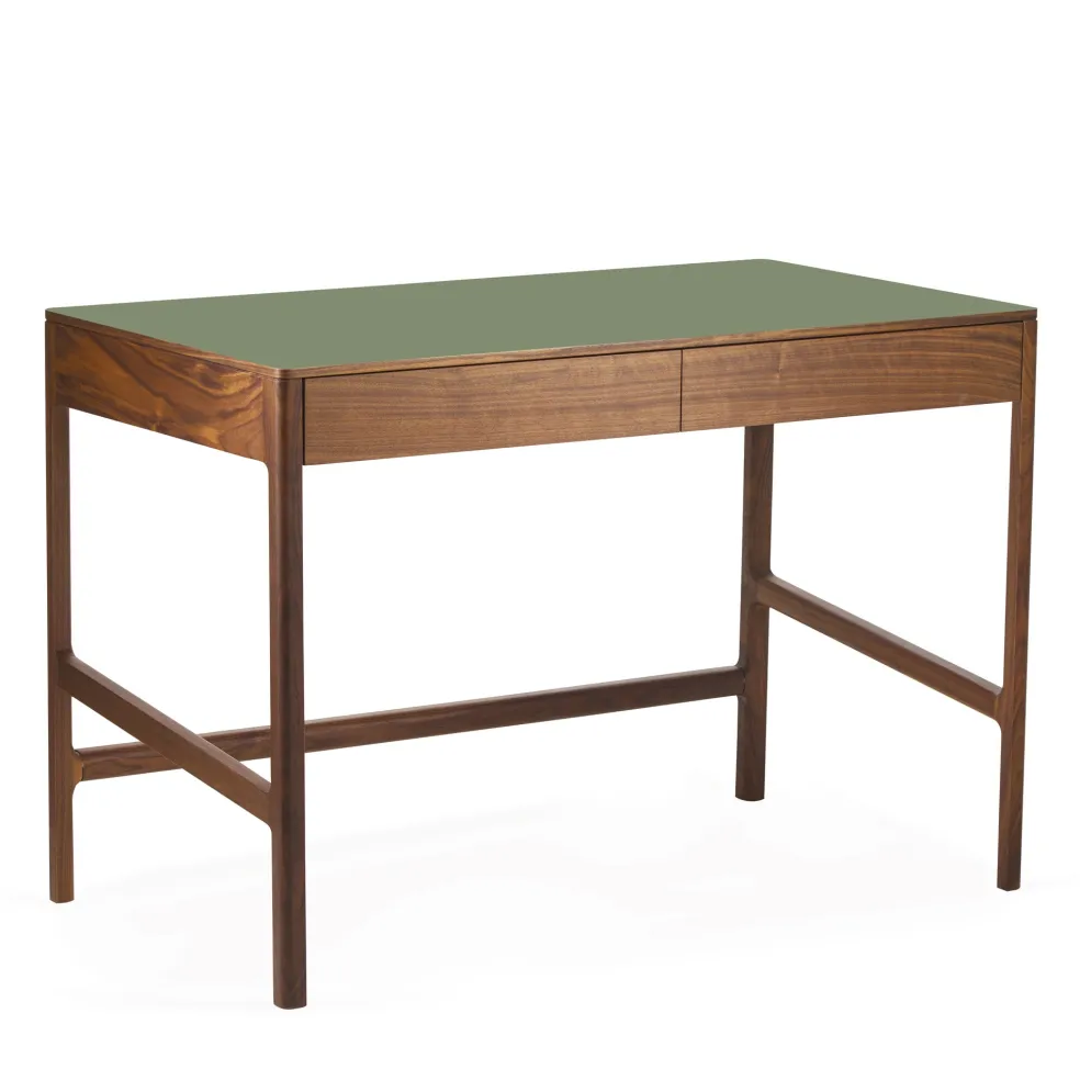 Hot Domus 2-Drawer Desk Walnut In Stock | Desks