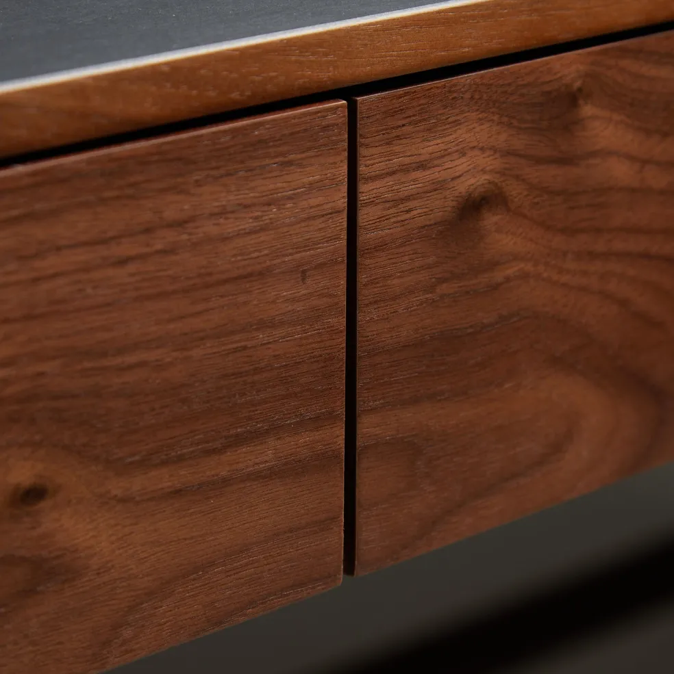Cheap Domus 3-Drawer Desk Walnut In Stock | Desks