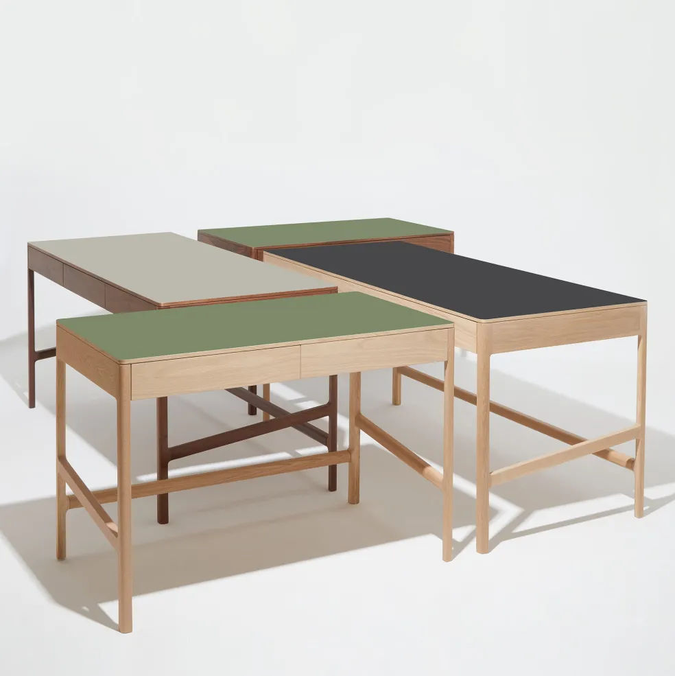 Hot Domus 2-Drawer Desk Walnut In Stock | Desks