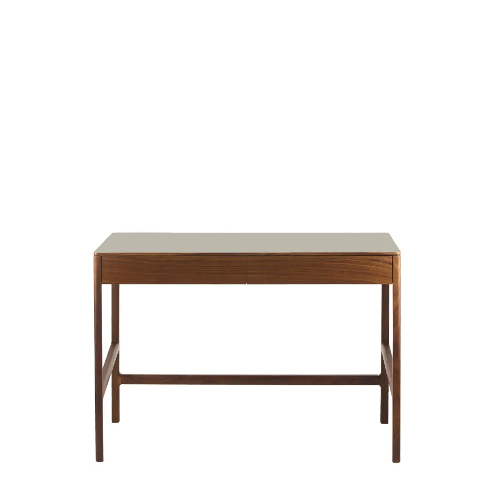 Hot Domus 2-Drawer Desk Walnut In Stock | Desks