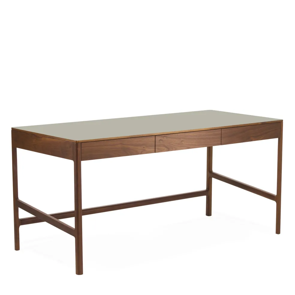 Cheap Domus 3-Drawer Desk Walnut In Stock | Desks