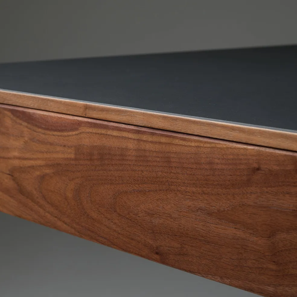 Hot Domus 2-Drawer Desk Walnut In Stock | Desks
